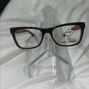 NWT Dolce & Gabbana Eyeglasses Frames DG3199 2871 Black Red Cat Eye 53-17-140